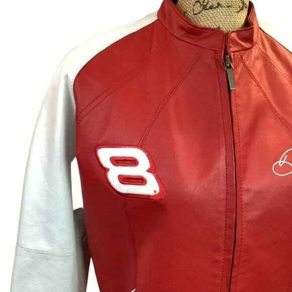 Dale Earnhardt Jr. NASCAR Womens Leather Jacket By Wilsons - Medium - Picture 3 of 15